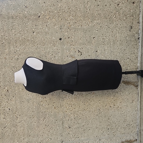 Tahari black pencil dress with peplum - Picture 8 of 14